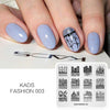 Kads Fashion Design Nail Stamping Plates Nail Art Stamp Template Plate Geometric Image Plate Diy Stamp Nail Stencil Tool Kits