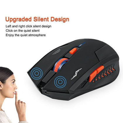 Rechargeable Wireless Mouse 2400DPI 2.4G USB Gaming mouse Silent Built-in Lithium Battery For PC Laptop Computer Gamer