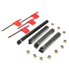 10Pcs Ccmt09T304 Carbide Insert+4Pcs Lathe Turning Tool Holder Set+4Pcs Wrench For Lathe Turning Tool Machine Tool Sets