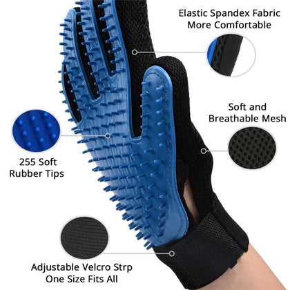 Nicrew cat grooming glove for cats wool glove Pet Hair Deshedding Brush Comb Glove For Pet Dog Cleaning Massage Glove For Animal