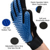 Nicrew Cat Grooming Glove For Cats Wool Glove Pet Hair Deshedding Brush Comb Glove For Pet Dog Cleaning Massage Glove For Animal (Blue M)