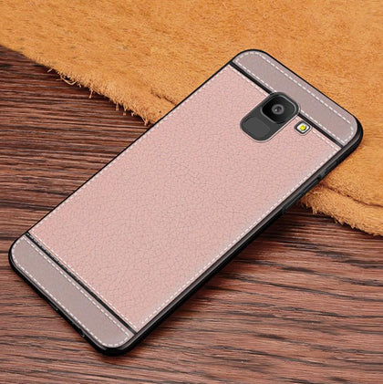 For Samsung J6 2018 Case Cover Premium Leather Texture Matte Soft TPU Case For Samsung Galaxy J6 Plus J6+ J6Plus J610F SM-J610F