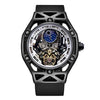 Ouyawei Men Automatic Mechanical Watch Luxury Brand Tourbillon Wristwatch Male Clock Am/Pm Moon Phase Function Relojes Hombre