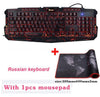 Yojia M200 Russian English Gaming Keyboard 3 Color Backlight 114 Keys M200 Usb Wired Keyboard Adjustable Brightness For Computer