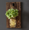 Ins Rustic Mason Jar Wall Sconces With Led Fairy Lights & Flowers For Country Home Wedding Cafe Bar Wall Bedroom Decoration