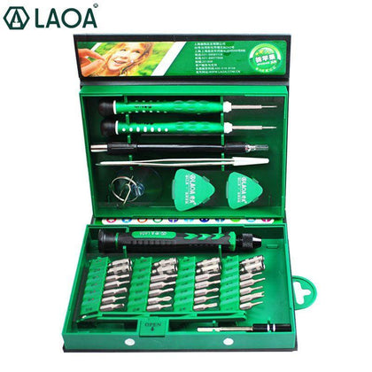 LAOA Precise Screwdrivers Set 38 in 1 Repair Tools Kit Tools Repair for Cell Phones Iphone Clock Watch LA613138