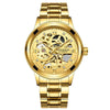 Luxury Brand Watch Men Automatic Mechanical Wristwatches Fashion Black Stainless Steel Skeleton Casual Business Clock Male 2019