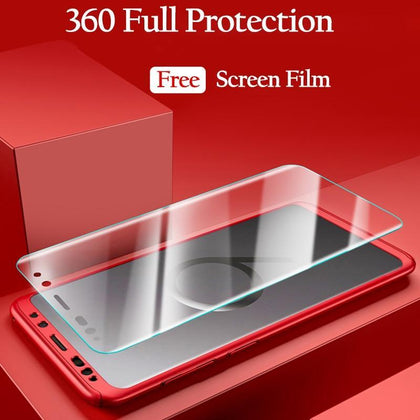 360 Full Protection Case For Samsung Galaxy S9 Plus Cover Slim Hard PC Shockproof Armor Phone Cases With Screen Film