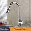 Kitchen Faucets Brass Black Pull Out Kitchen Mixer Tap 2 Way Function Water Mixer Deck Mounted Single Handle Sink Crane 408906