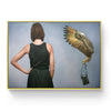 Modern Posters And Prints Flowers Feather Women Print Oil Painting Canvas Wall Art Pictures For Living Room Home Decoration