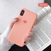 Silicone Phone Case For Iphone X Xr Xs Max 6 6S 7 8 Plus Case Cover Heart Pattern Elasticity Silicon Cases