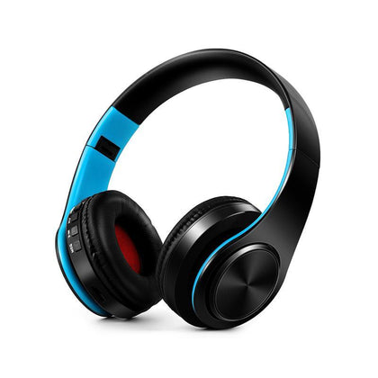 Colorful Wireless Earphones Bass Bluetooth Headphones Over-Ear foldable Headset handsfree with Mic for Gaming phone computer