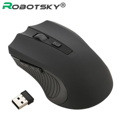 New W7 2.4GHz Wireless Gaming Mouse 6 Keys USB Receiver Gamer Mice USB Optical Scroll Cordless Mouse for PC Laptops Desktop