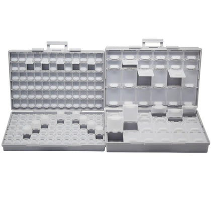 AideTek SMT Empty Box storage toolbox Enclosure Compartments each w/lid SMD BOXALL144+BOXALL48 Box Organizer Craft Beads Storage