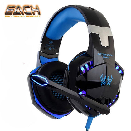 KOTION EACH Earphone Gaming Headphones With Microphone Stereo Headset Gamer Headphone  For Computer Earphones Big Gaming Headset