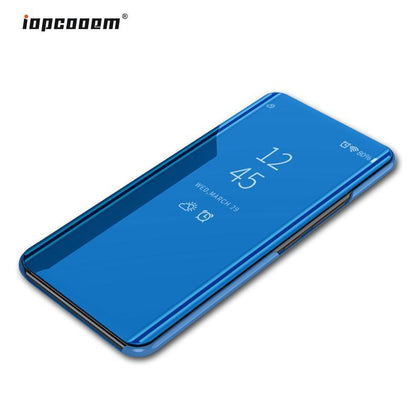 Case For Samsung Galaxy A9 2018 Luxury Smart Mirror View Flip Leather Full Cover For Samsung A9S A920 SM-A920F Phone Case