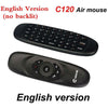 C120 2.4Ghz Wireless Fly Air Mouse Russian English C120 Rechargeable Keyboard Gyroscope Remote Controller For Android Tv Box