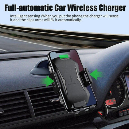 Automatic Car Wireless Charger Stand Bracket for iPhone Xs MAX XR 8 Samsung S9 Note 9 Huawei 10W Car Qi Wireless Fast Charging