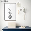 Moon Phase Canvas Posters And Prints Minimalist Luna Wall Art Abstract Painting Nordic Decoration Pictures Modern Home Decor