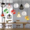 Modern Industrial Cage Pendant Light Earth Pandent Lamp Vintage Iron Hanglamp Diamond Pyramid Bird Loft Lamp Dining Room Kitchen