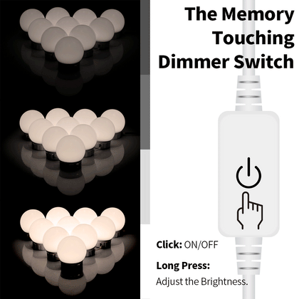 Wall Lamp LED 16W Makeup Mirror Vanity Led Light Bulbs Hollywood Style Led Lamp Touch Switch USB Cosmetic Lighted Dressing table