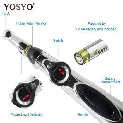 2018 Newst Electronic Acupuncture Pen Electric Meridians Laser Therapy Heal Massage Pen Meridian Energy Pen Relief Pain Tools