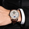 Lige Brand Men Watches Automatic Mechanical Watch Tourbillon Sport Clock Leather Casual Business Retro Wristwatch Relojes Hombre