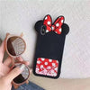 3D Cartoon Cute Stitch Minnie Liquid Soft Silicone Back Cover Skin For Iphone 6 6S X Xr Xs Max 7 8 Plus Phone Cases Fundas Coque