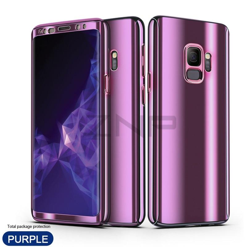 Znp 360 Degree Plating Mirror Case For Samsung S9 S8 Plus S7 Edge Body Hard Full Cove For Samsung Note 8 S9 S8 Plus Phone Cases