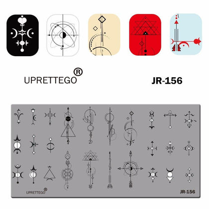 2019 Stainless Steel Stamping Plate Template Russian Phrase Cat Floral Corner Xmas Fruit Pixel Pattern Nail Tool JR151-160