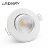 Lediary Cob Led Downlights Real 3W 5W 110V-240V White Ceiling Spot Lamp 2.2 Inch 55Mm 75Mm Cut Hole No Flicker Lighting Fixtures