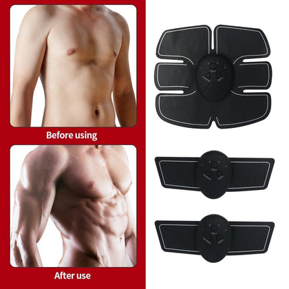 EMS trainer Muscle Stimulator Trainer Smart Fitness Abdominal Training ABS Stimulator Body Slimming Belt Unisex Stickers