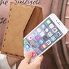 Retro Phone Pouch Mail Envelope Pu Leather Case For Iphone 4 4S 5 5S Se 6 6 6S Plus 7 8 Plus Mobile Phone Bag Flip Cases Covers