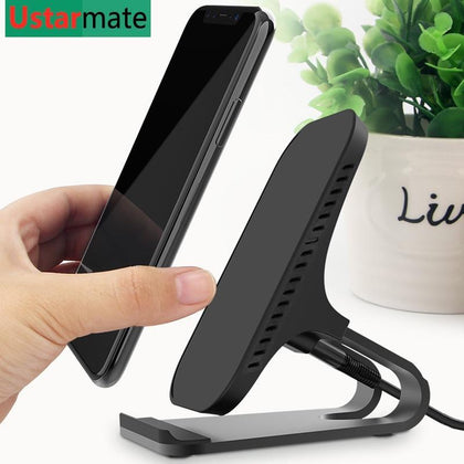 Qi Wireless Charger Stand for iPhone X Xs Max XR 8 Samsung S8 S9 Note 9 Wireless Fast Charging Pad Station Wireless Chargers