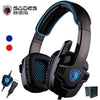 Sades Sa901 Sa-901 Gaming Headset 7.1 Surround Usb Headphone With Microphone Noise Cancelling Mic For Computer Laptop Pc Gamer