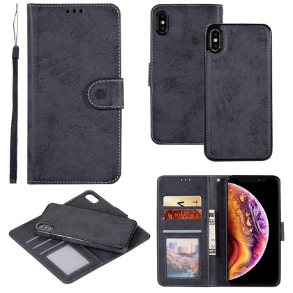 XR Shell For iPhone XS Max Case Retro Leather Wallet 2 in 1 Magnetic Detachable Flip Case For iPhone 5 SE 6 8 7 Plus Cover Coque