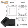 Probrico Recessed Cabinet Pulls Timber Door Hidden Pulls Knob Flush Sliding Door Handle Finger Pull Black Door Hardware 10 Pcak