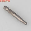 Nk Mixtos 8Pcs 1/4" Magnetic Torx Electric Screwdriver Bits 50Mm Long Torx Screwdriver Set T5/T6/T8/T9/T10/T15/T20/T25