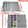 Aidetek Plastic Storage Box Organizer Enclosure Smd Smt Parts Organizer Surface Mount Box Organizer Transparent Box 2Boxall96 (2 pieces)
