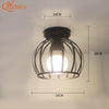 Ceiling Lights Minimalist Retro Ceiling Lamp Glass E27 Industrial Decor  Lamps For Living Room Home Lighting Lustre Luminaria