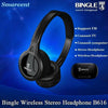 New Original Bingle B616 Headphones Multifunction Stereo Wireless With Microphone Fm Radio For Mp3 Pc Tv Audio Headset (Black)