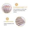 Diolan 10Pcs Full Professional Makeup Brushes Sets & Kits Size Foundation Synthetic Hair Champagne Gold Brushes Pennelli Trucco