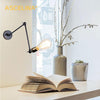 Wall Light Edison Light Bulb Long Arm Switch Wall Lamp Loft American Country Lighting  Retro Industry Vintage Iron Wall Lamps (Black No Bulb)