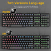 Imice Gaming Keyboard Mechanical Feeling Keyboards Led Backlit Keyboard Wired 104 Keycaps Russian Keyboards For Computer Pc Game