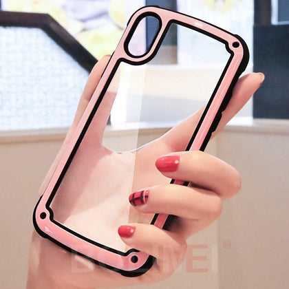 Luxury Shockproof Phone Case For iPhone X XR XS Max Soft TPU Transparent Clear Case Cover For iPhone 6 6s 7 8 Plus Back Case