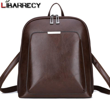 Vintage Backpack Female Brand Leather Women's backpack Large Capacity School Bag for Girls Leisure Shoulder Bags for Women 2018 