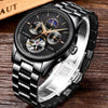 Lige Fashion Business Mens Automatic Watch Leather Waterproof Mechanical  Watch Mens Tourbillon Sport Watches Relogio Masculino