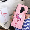 Dchziuan Phone Case For Samsung Galaxy S8 S8Plus S9 S9 Plus Note 8 9 S10 Plus Case Embroidery Flamingo Pink Soft Cover Coque