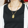 Uloveido Her King And His Queen Necklaces & Pendants Titanium Couple Gold Color Necklace Stainless Steel Suspension Gifts Sn118 (One Pair Pendants)
