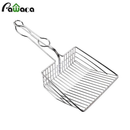 Metal Cat Litter Scoop Hollow Pet Cat Toilet Scooper with Long Handle Jumbo Cat Litter Scoop Sifter Shovel Pet Cleaning Tools